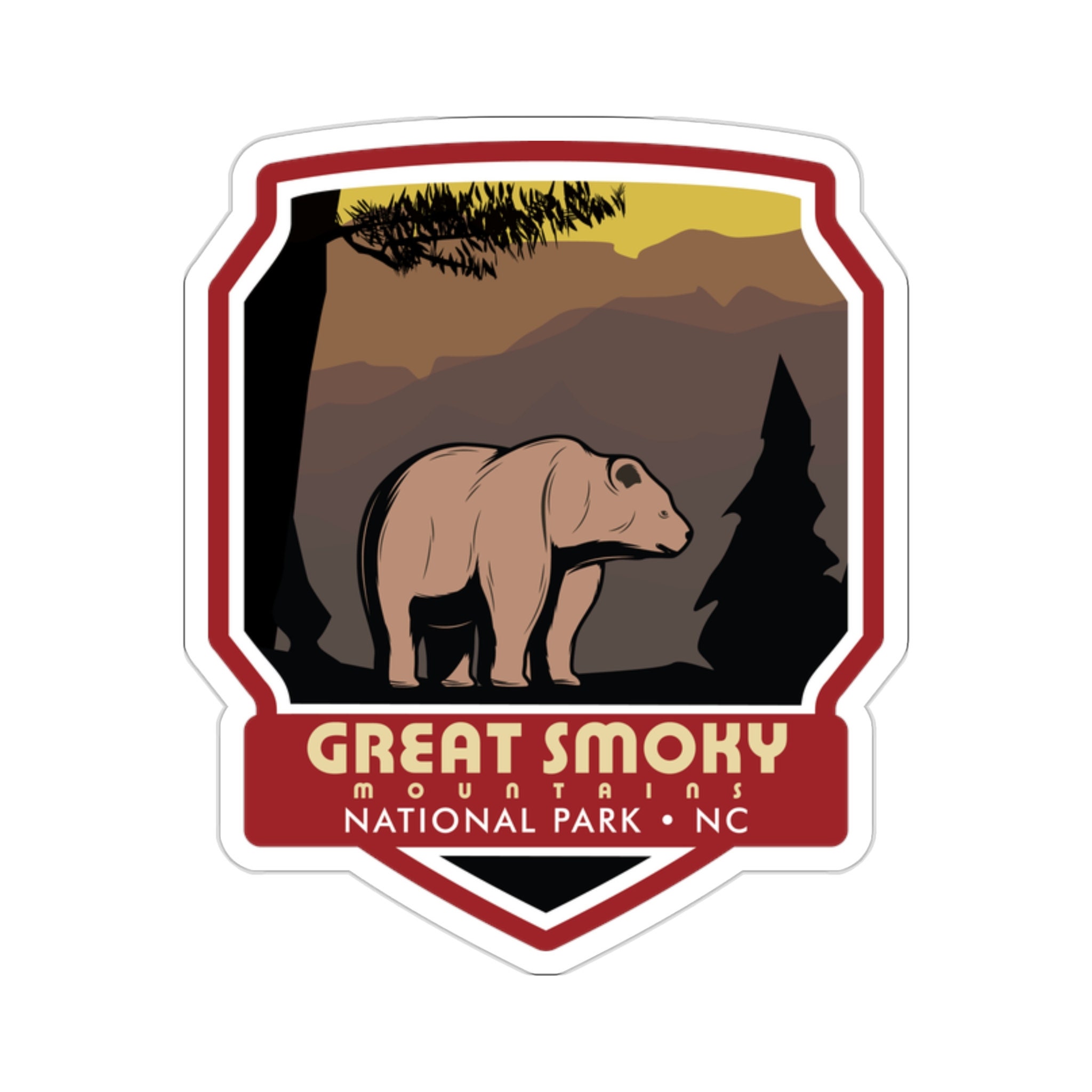Embrace the Majesty of Great Smoky Mountains National Park with our Stunning Sticker! - 5 Sizes