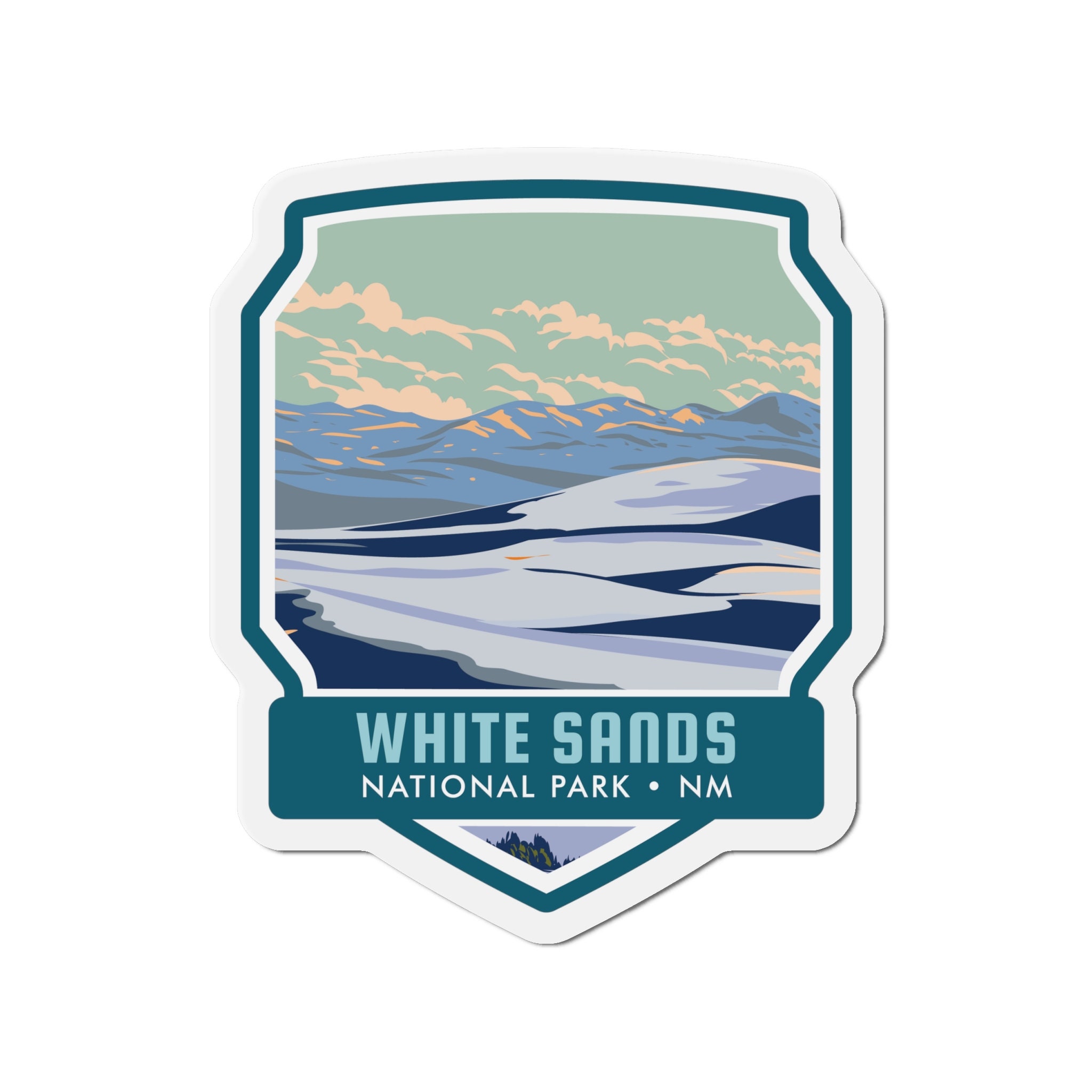 Bring the Mesmerizing Beauty of White Sands National Park to Your Magnetic Surfaces with Our Captivating Magnet! - 5 Sizes