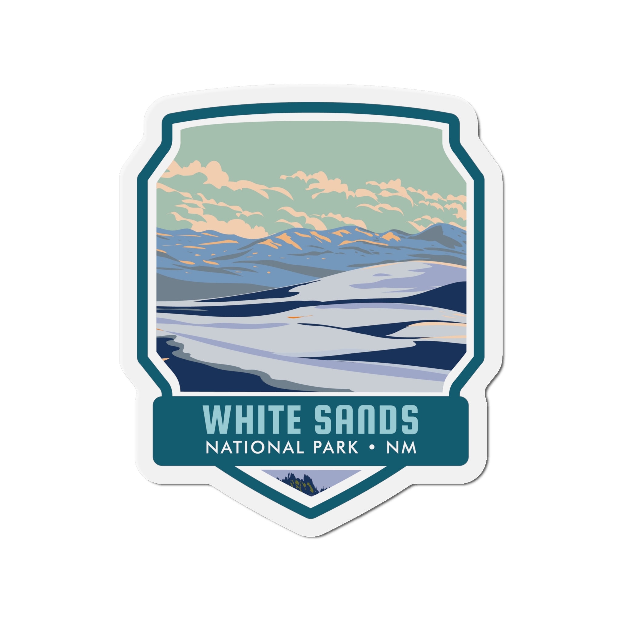 Bring the Mesmerizing Beauty of White Sands National Park to Your Magnetic Surfaces with Our Captivating Magnet! - 5 Sizes