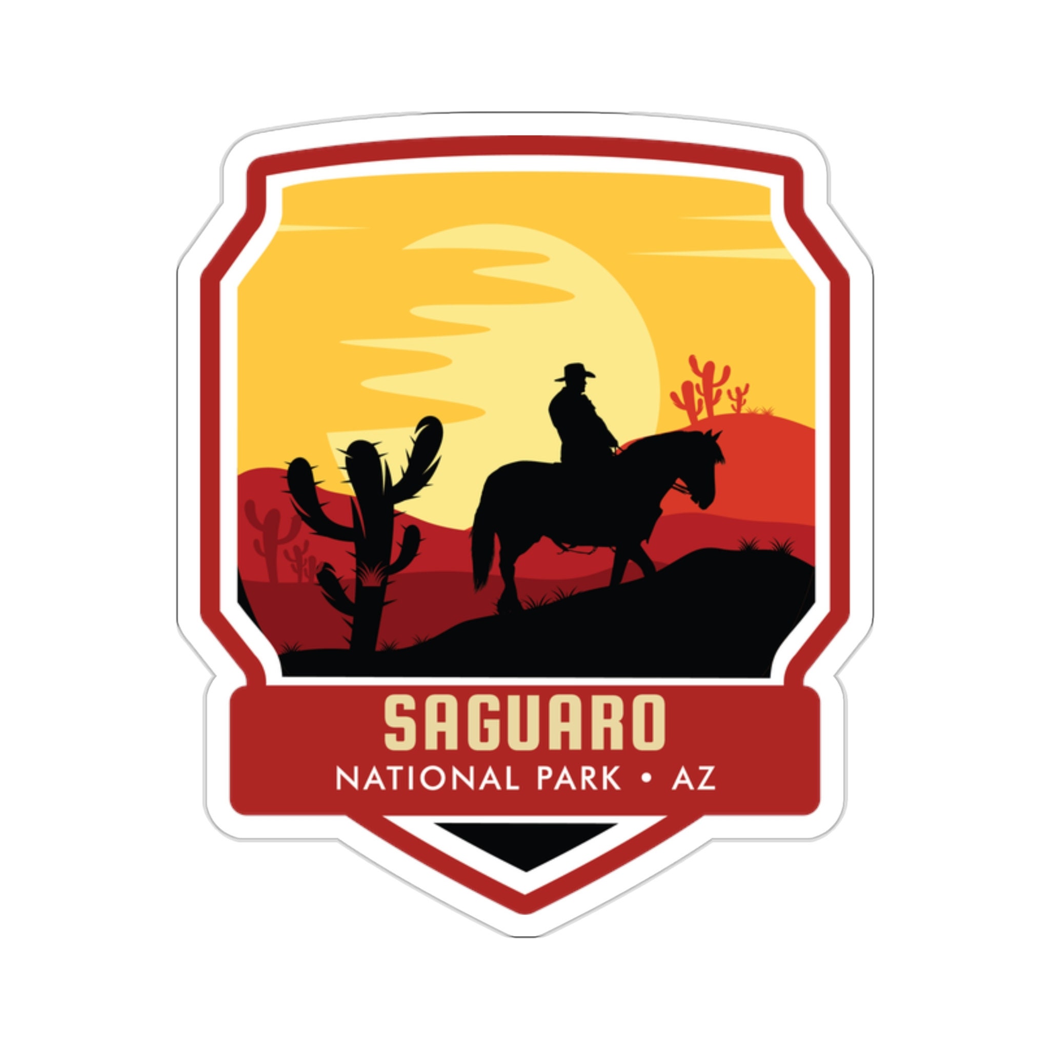 Celebrate the Majestic Saguaro National Park with Our Captivating Sticker! - 5 Sizes