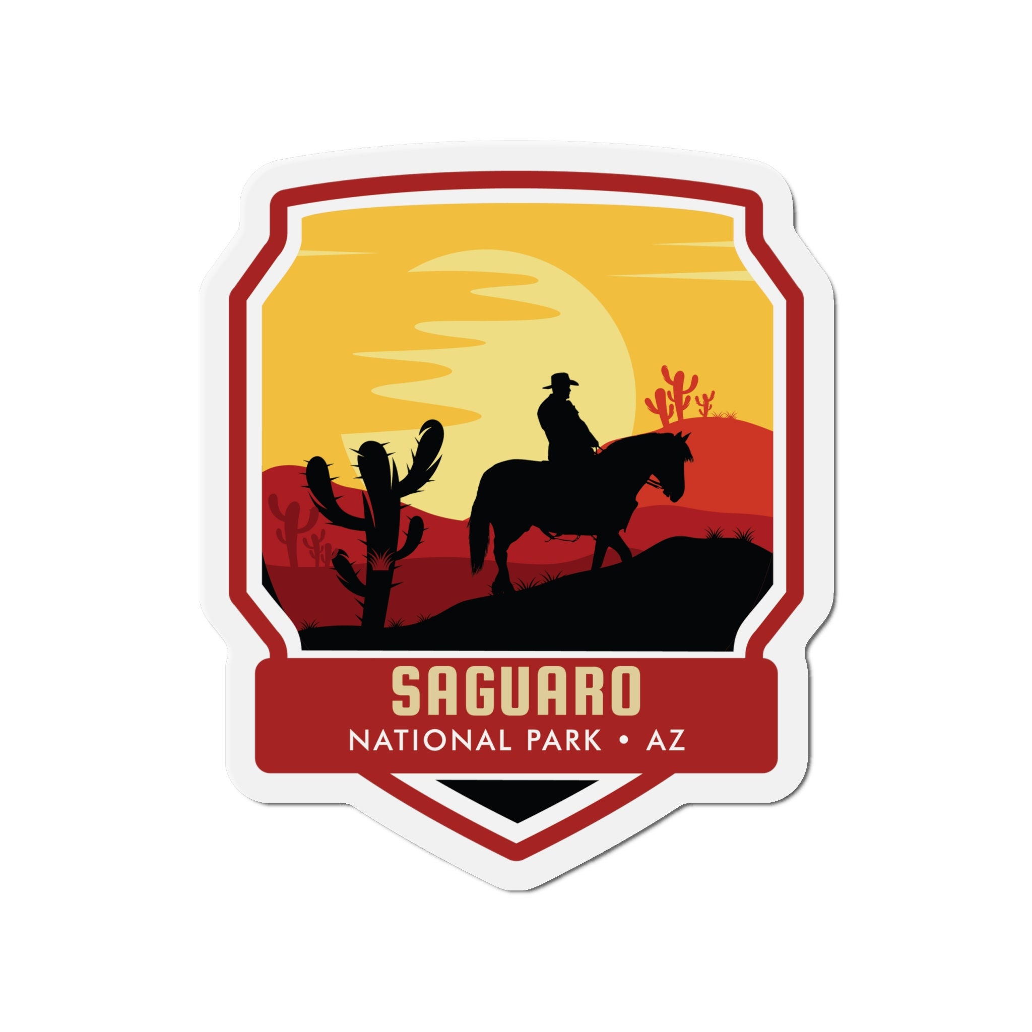 Embrace the Majestic Beauty of Saguaro National Park with Our Captivating Magnet! - 5 Sizes
