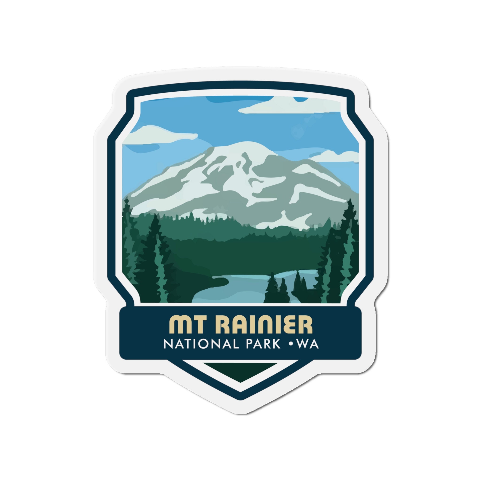 Bring the Magnificent Mt. Rainier National Park to Your Fridge with Our Magnetic Souvenir! - 5 Sizes