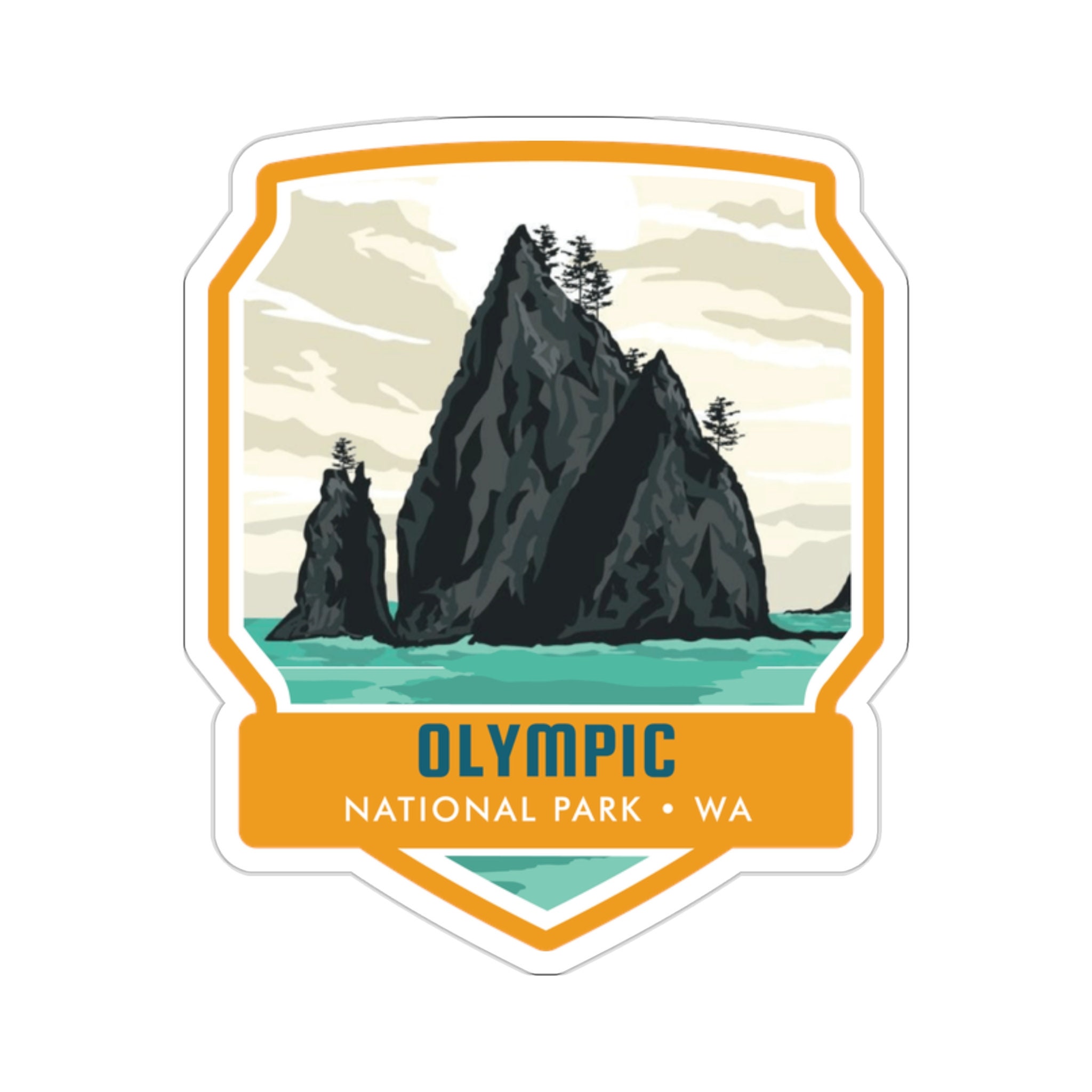 Discover the Majestic Beauty of Olympic National Park with Our Exquisite Sticker! - 5 Stickers