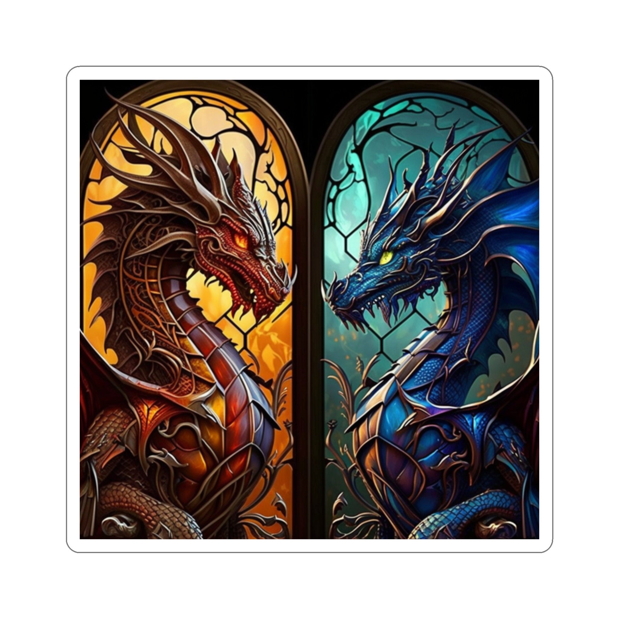Embark on a Legendary Journey with Our Dragon Fantasy Sticker! - 5 Sizes