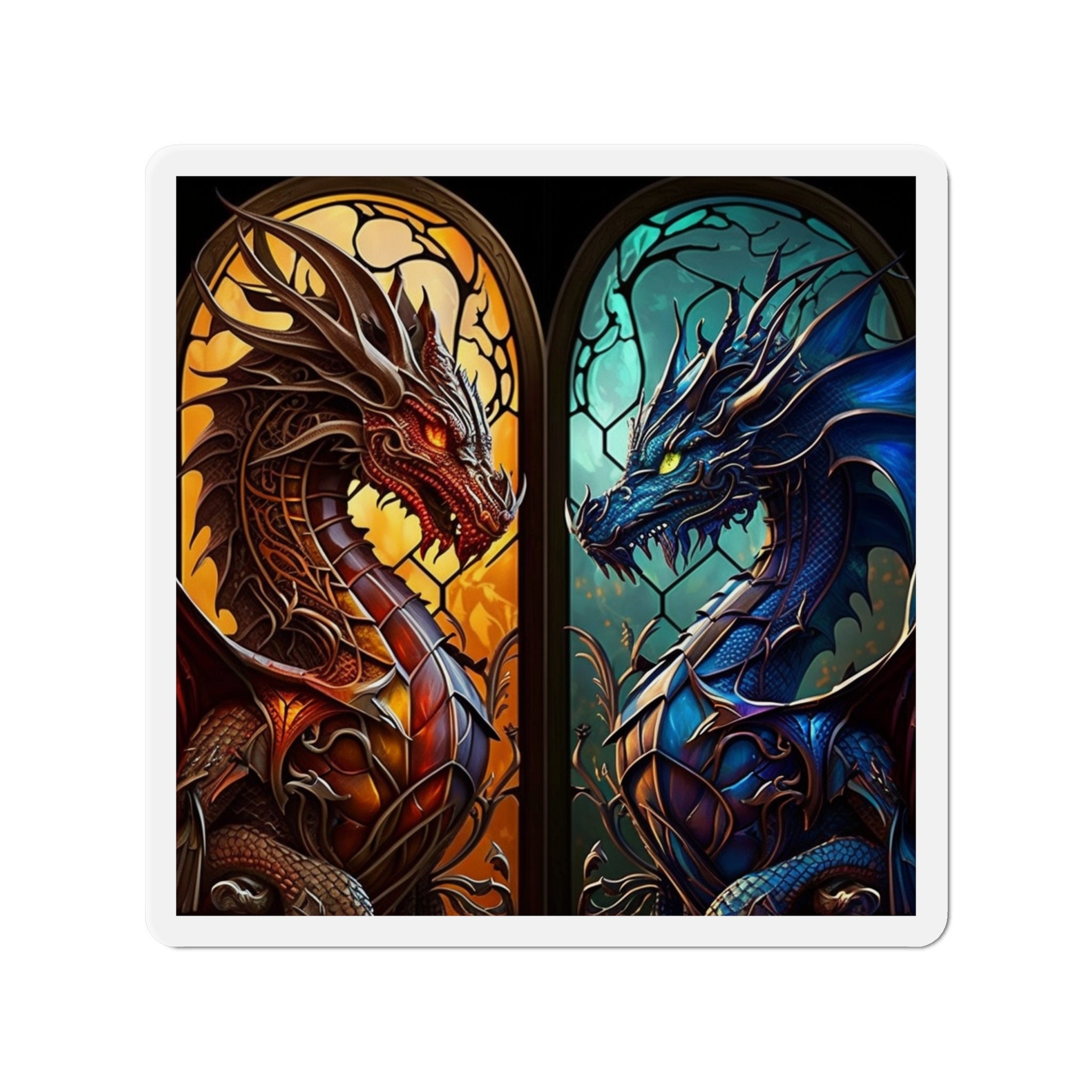Embrace the Magic of Dragons with Our Captivating Fantasy Magnet! - 5 Sizes