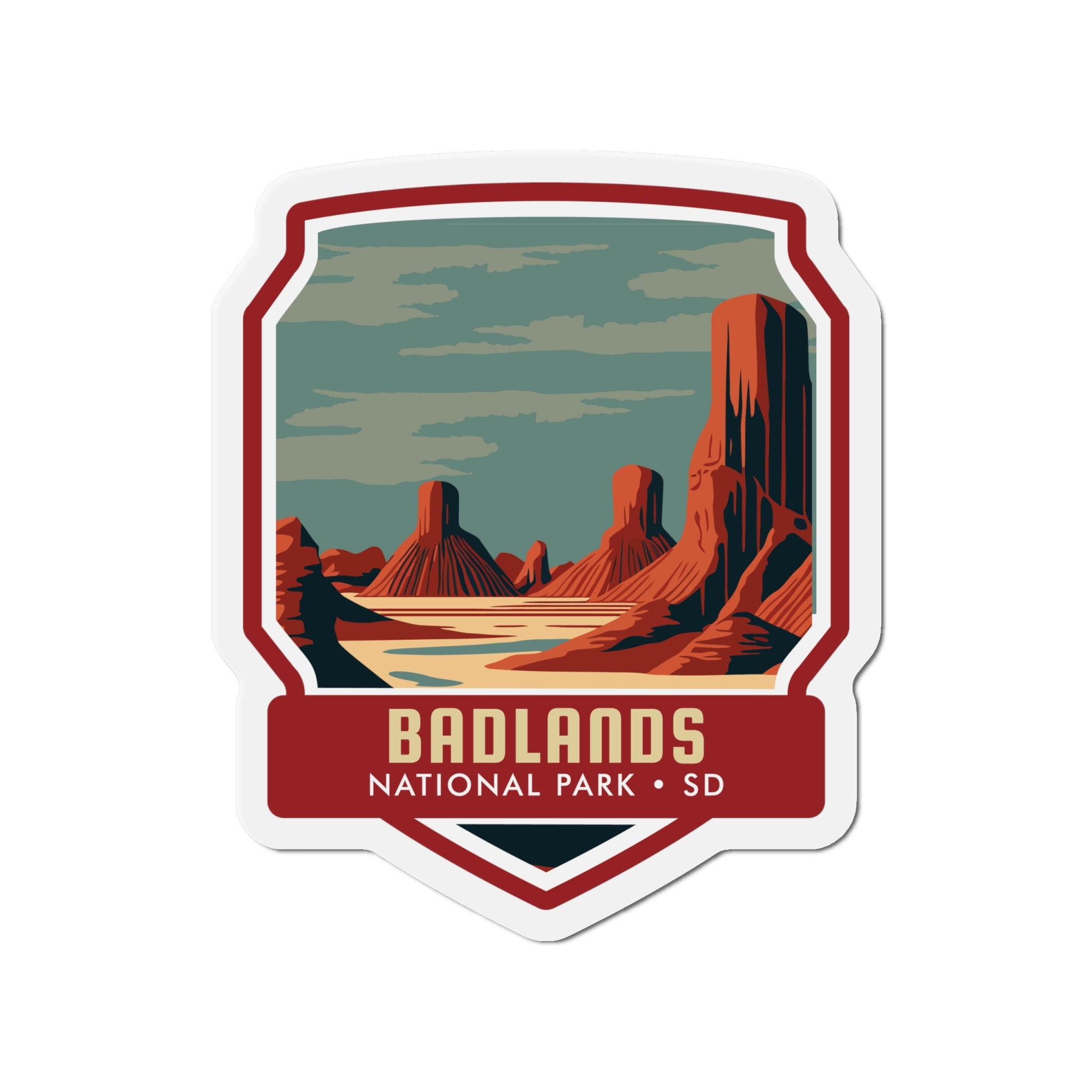 Embrace the Wonders of the Badlands National Park with our Enchanting Magnet - 5 sizes!