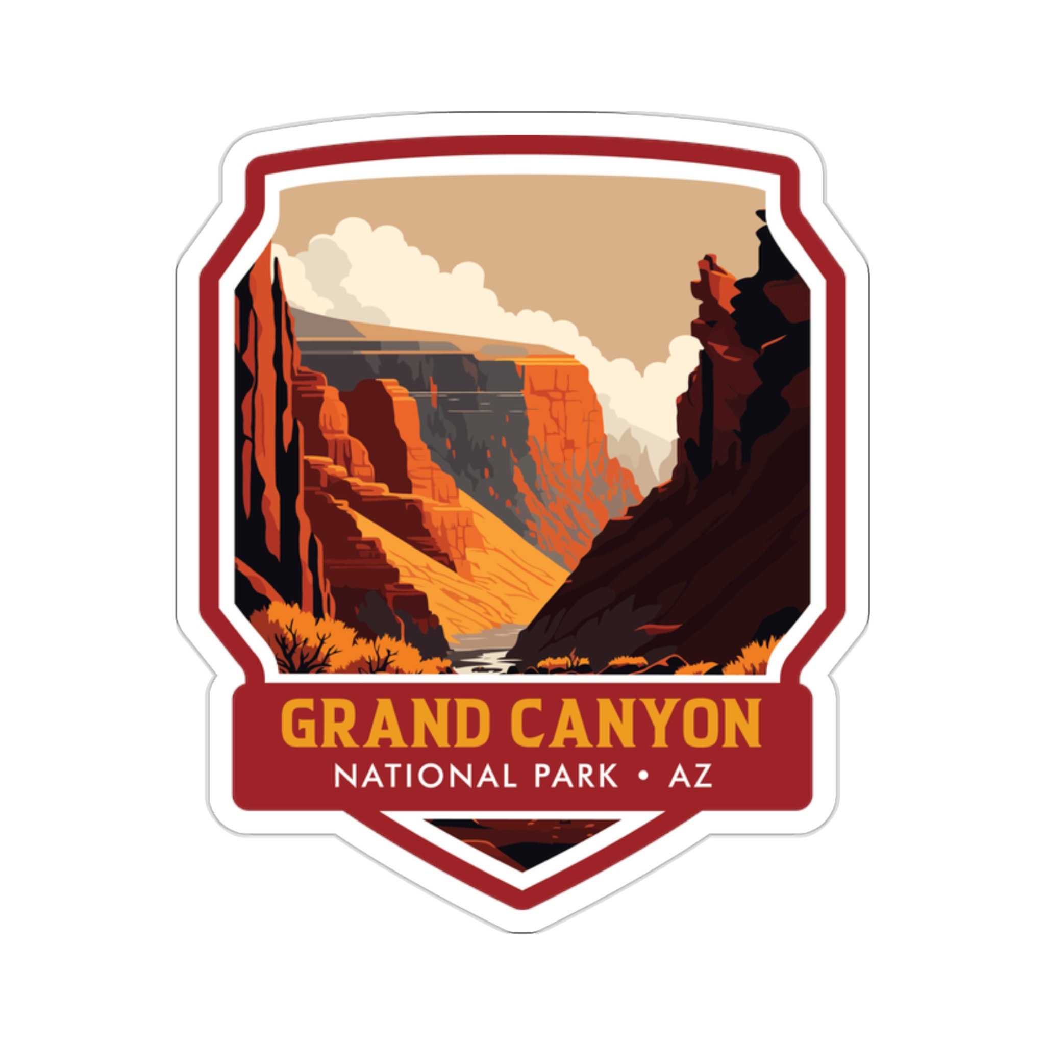 Experience the Grandeur of Grand Canyon National Park with our Breathtaking Sticker! - 5 Sizes