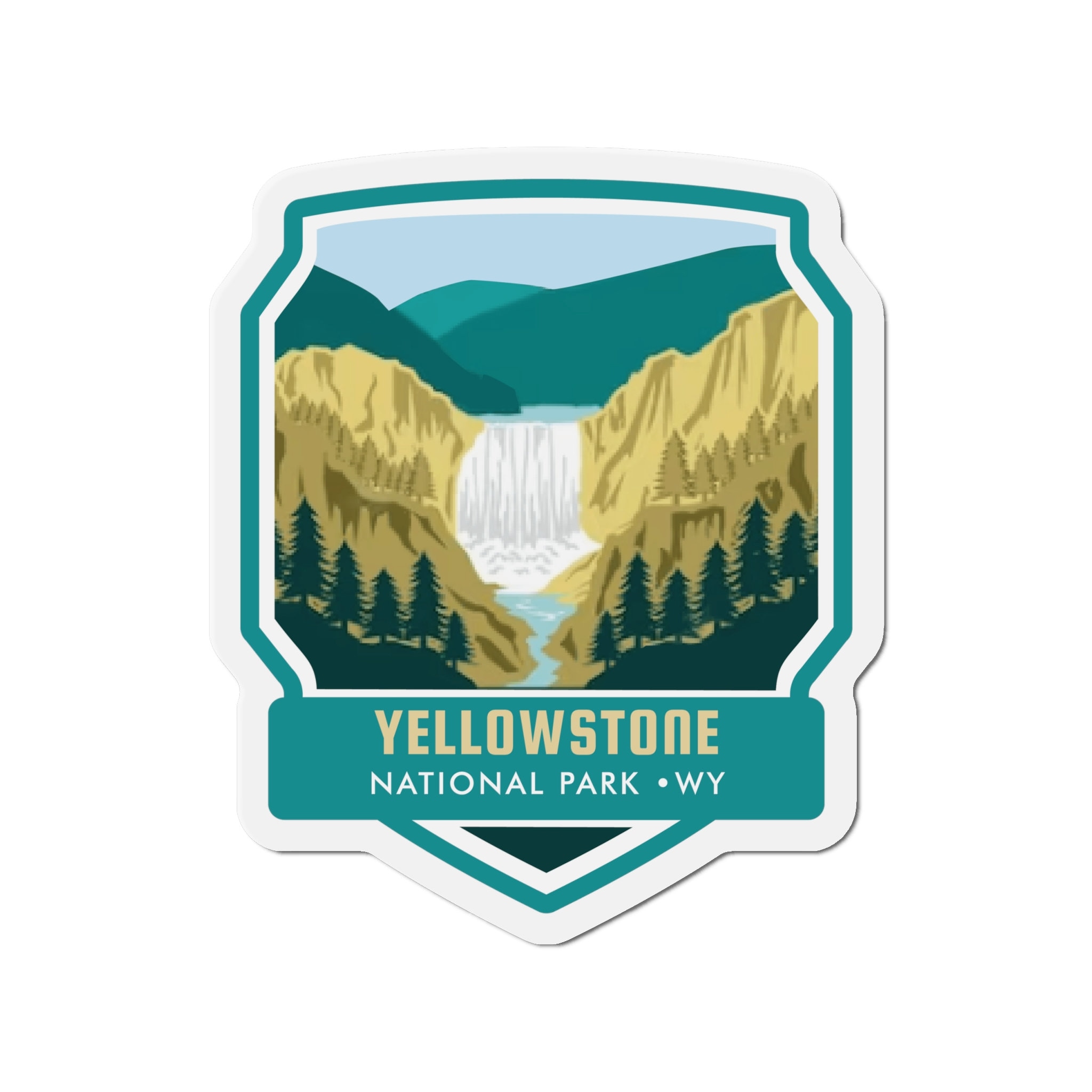 Bring the Enchanting Beauty of Yellowstone National Park to Your Magnetic Surfaces with Our Captivating Magnet! - 5 Sizes