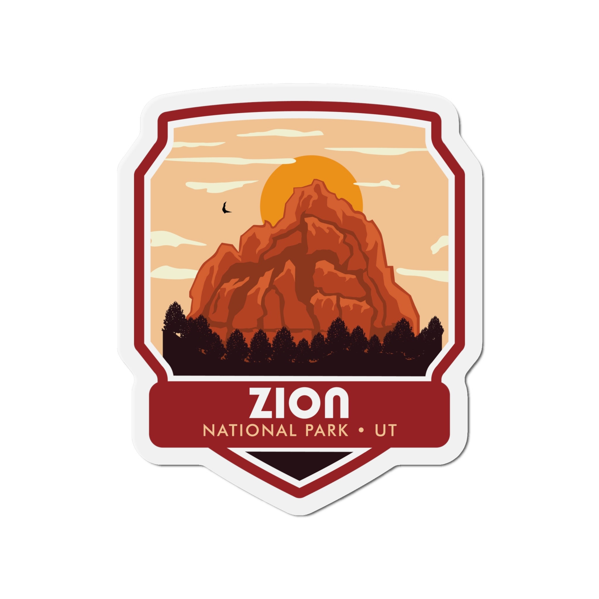 Bring the Majestic Beauty of Zion National Park to Your Magnetic Surfaces with Our Captivating Magnet! - 5 Sizes