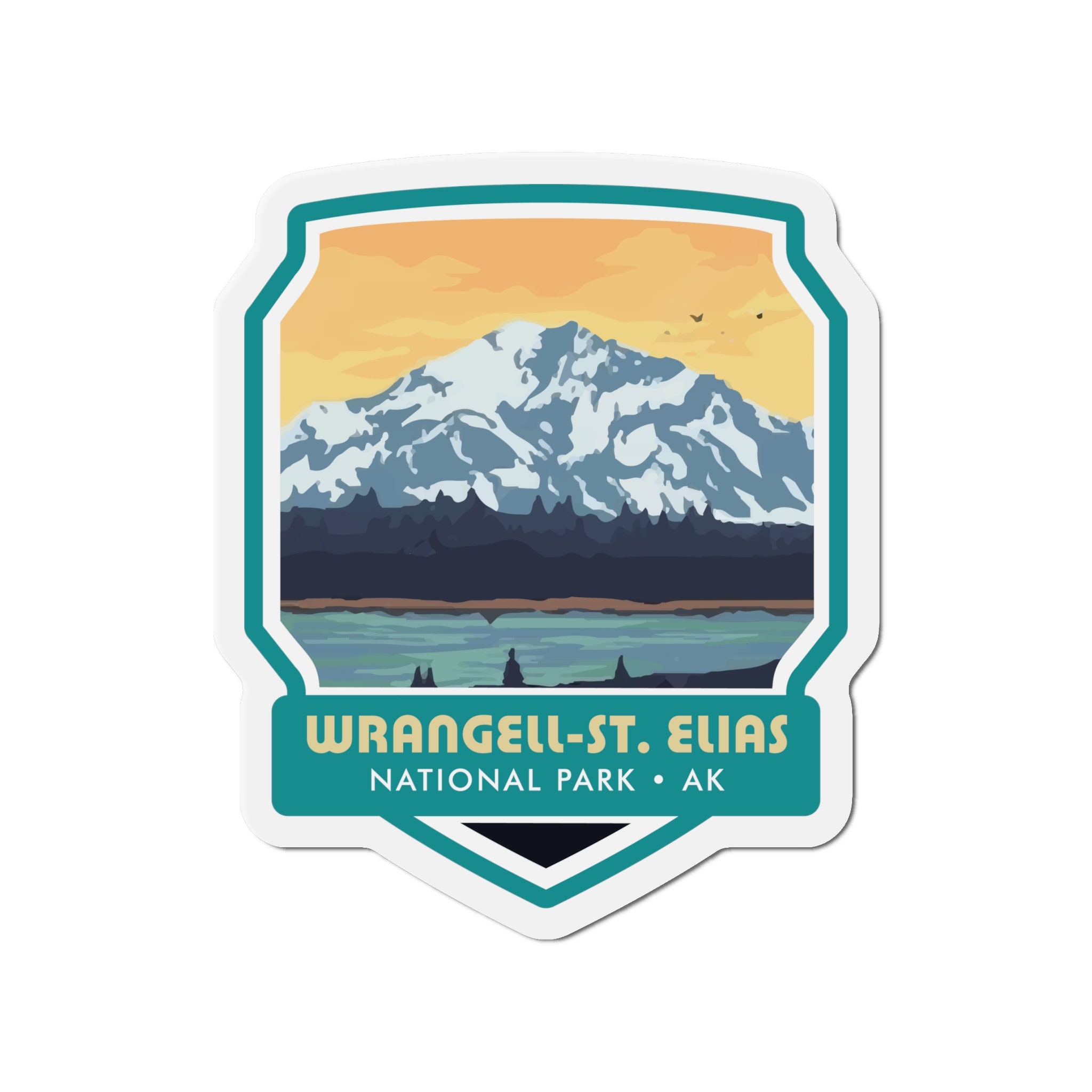 Bring the Magnificent Beauty of Wrangell-St. Elias National Park to Your Magnetic Surfaces with Our Captivating Magnet! - 5 Sizes