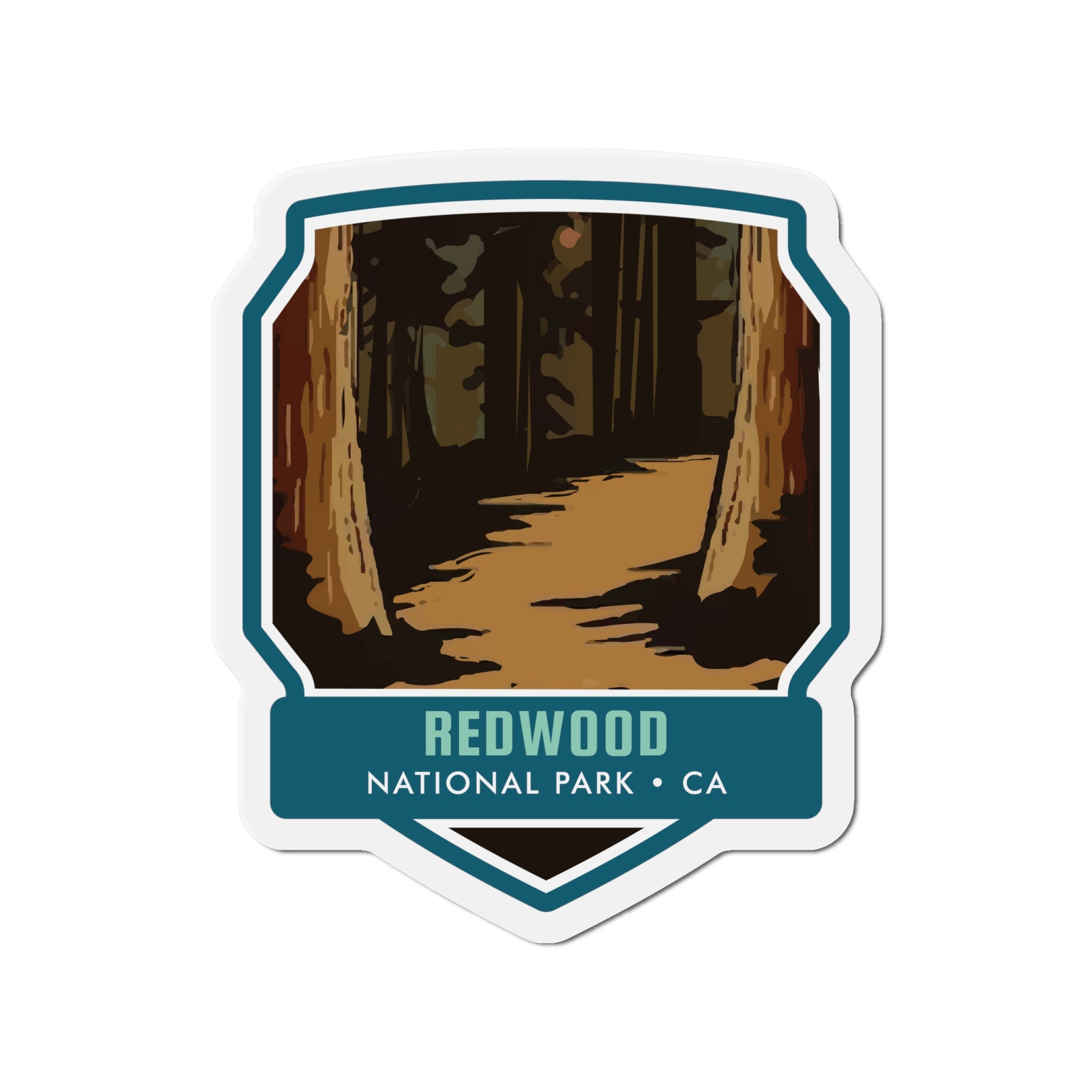 Bring the Serenity of Redwood National Park to Your Magnetic Surfaces with Our Captivating Magnet! - 5 Sizes