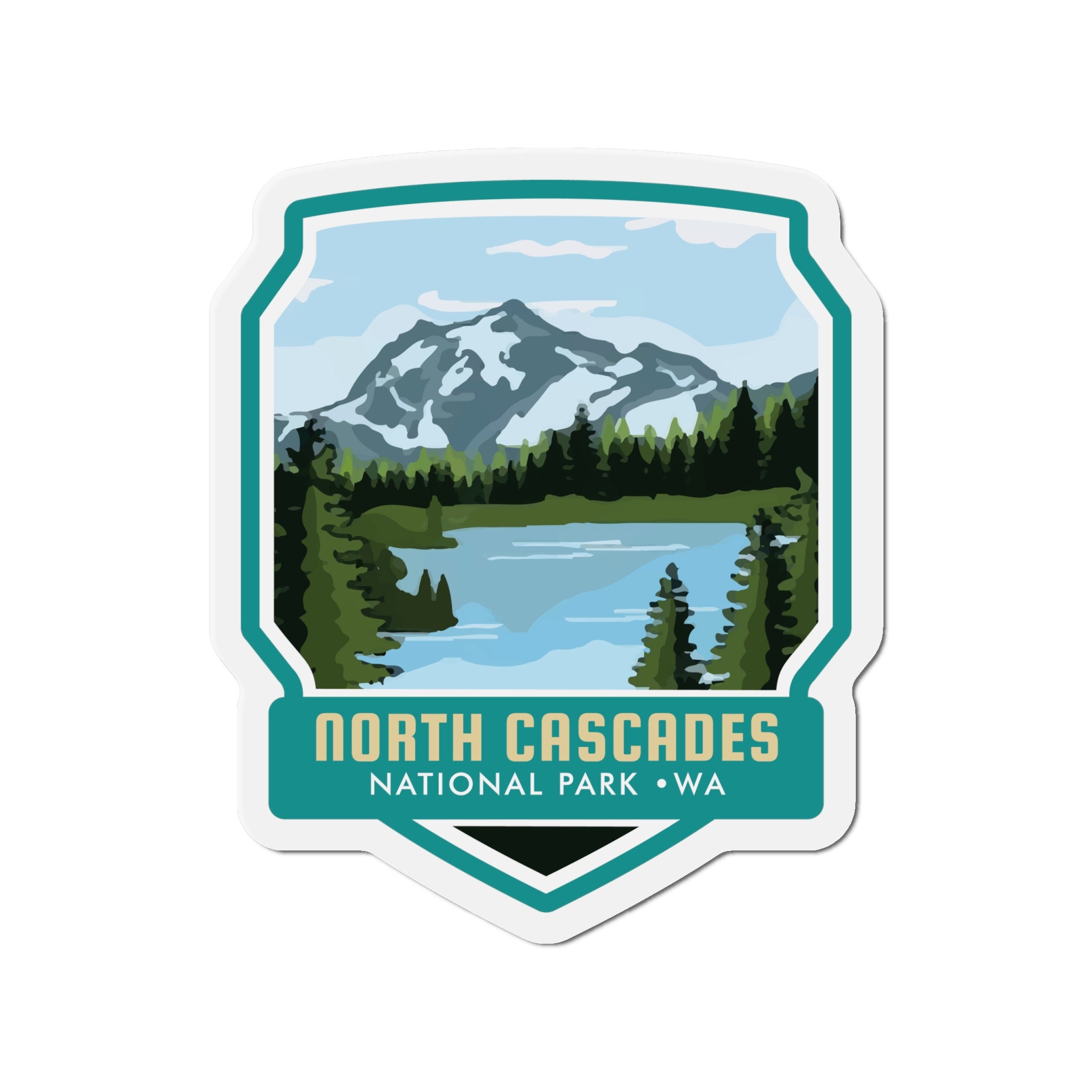 Embrace the Untamed Beauty of North Cascades National Park with Our Captivating Magnet! - 5 Sizes