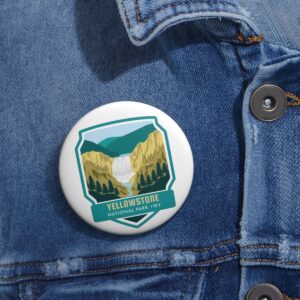 Yellowstone National Park Button Pin – Wear the Wonders of the Wild