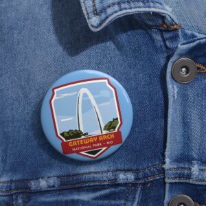 Gateway Arch National Park Button Pin – Elevate Your Style