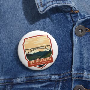 New River Gorge National Park Button Pin – Wear the Rugged Beauty