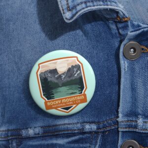 Rocky Mountains National Park Button Pin – Wear the Summit Spirit