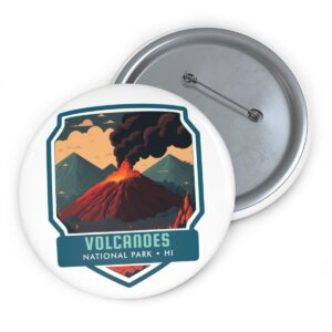 Volcanoes National Park Button Pin – Wear Nature's Fire