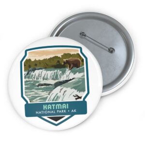 Katmai National Park Button Pin – Wear the Wilderness Charm
