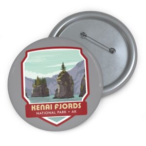 Kenai Fjords National Park Button Pin – Wear the Coastal Wonders