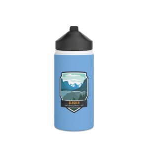 Glacier National Park Stainless Steel Water Bottle – Sip the Majesty