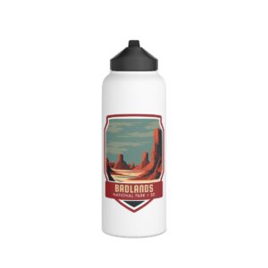 Badlands National Park Stainless Steel Water Bottle – Sip the Wild Frontier