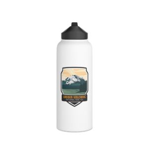"Lassen Volcanic National Park Stainless Steel Water Bottle – Sip the Volcanic Beauty