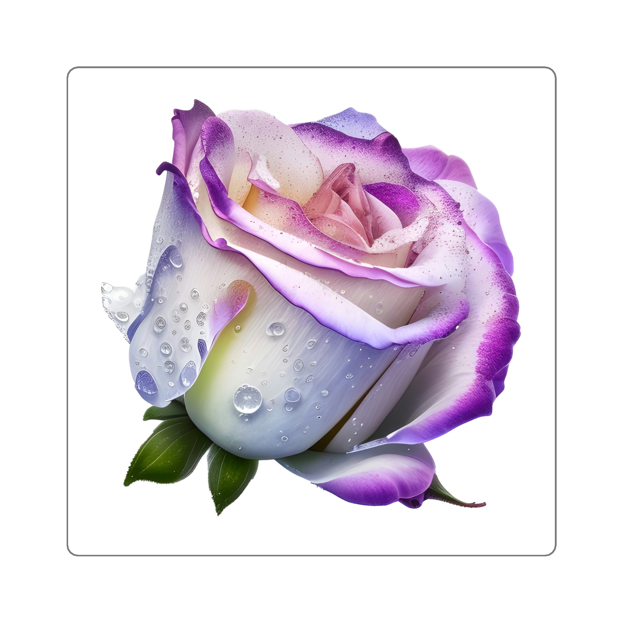 Add a Delicate Touch with Our Lavender Hybrid Tea Rose Sticker