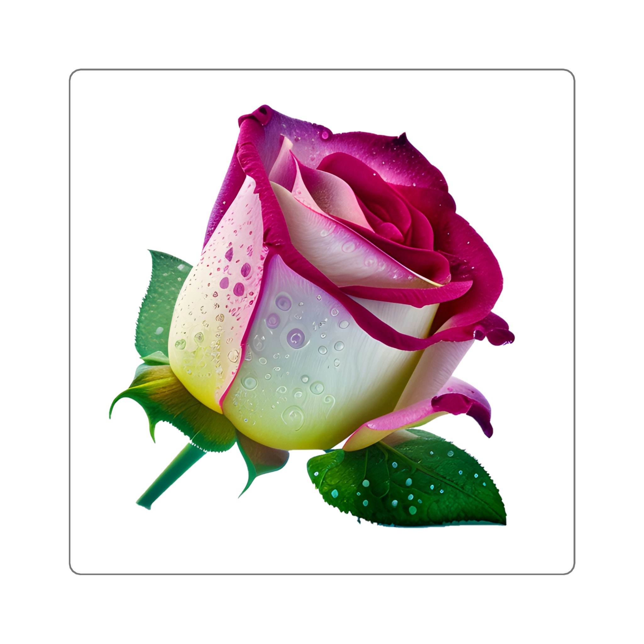 Adorn Your Life with the Beauty of Hybrid Tea Rose Sticker