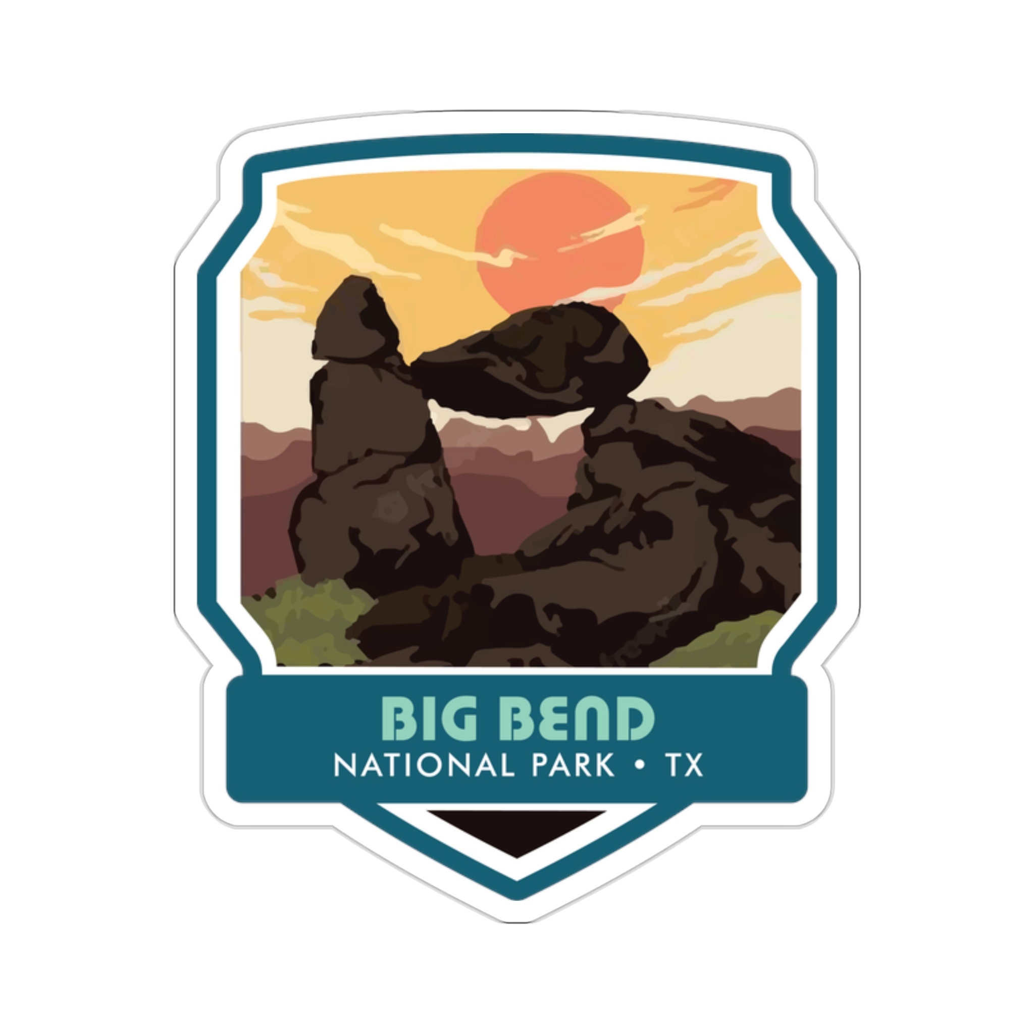 Discover the Grandeur of Big Bend National Park with our Breathtaking Sticker! - 5 Sizes