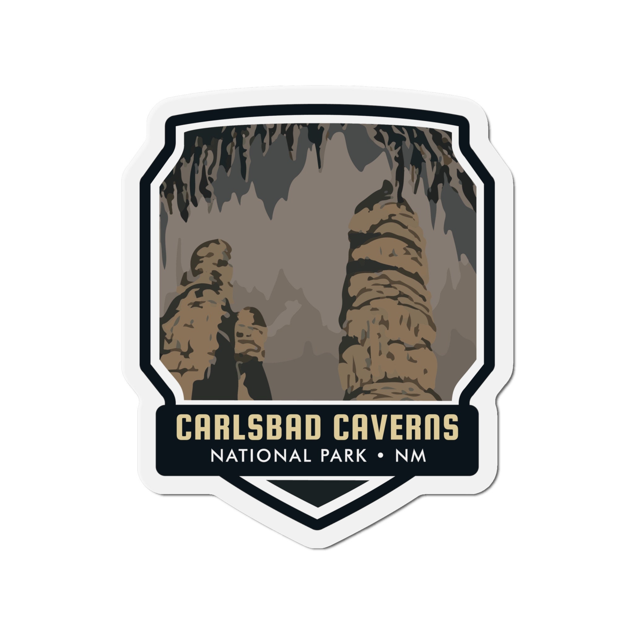 Discover the Magic of Carlsbad Caverns National Park with our Enchanting Magnet!- 5 Sizes