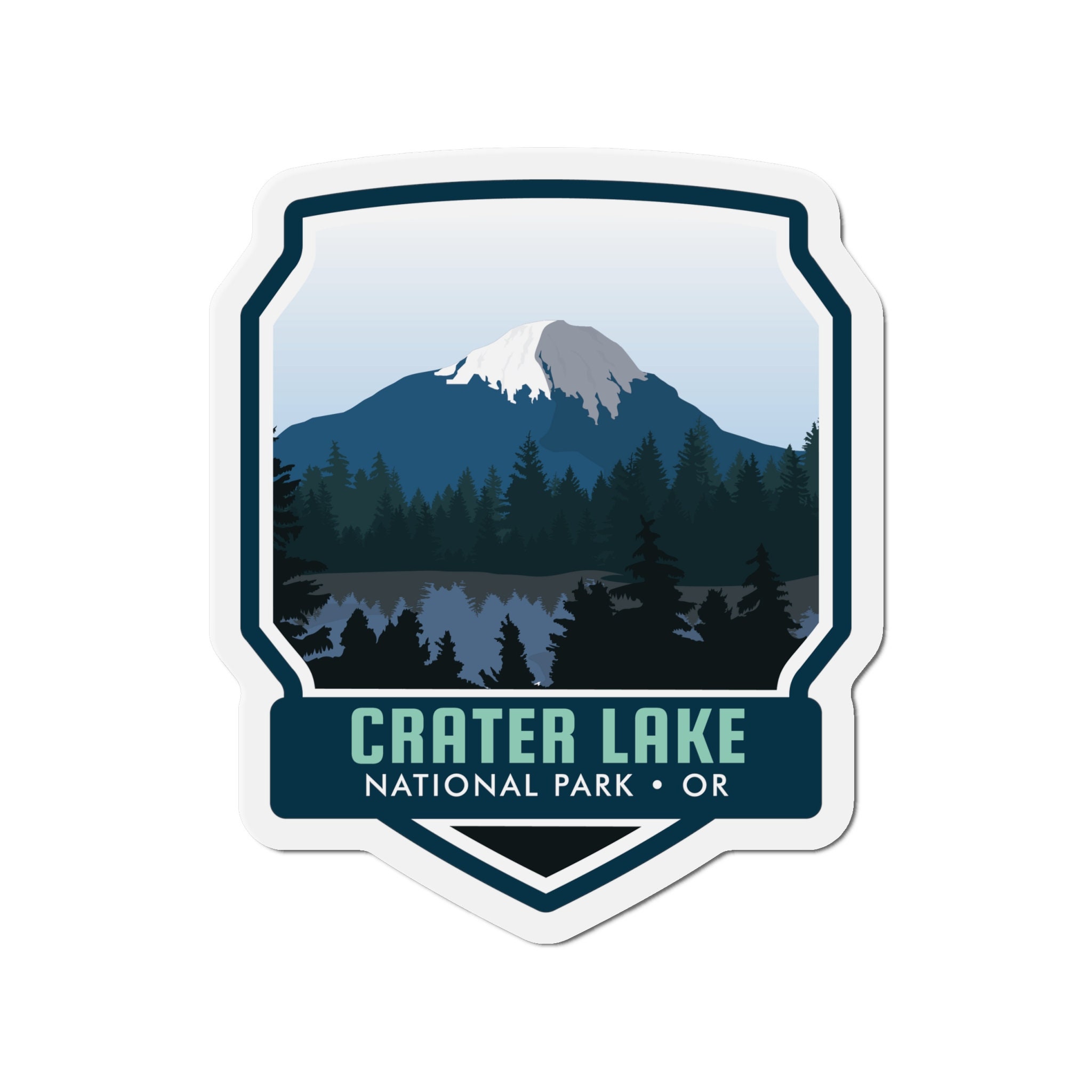 Discover the Majestic Beauty of Crater Lake National Park with our Captivating Magnet! - 5 Sizes