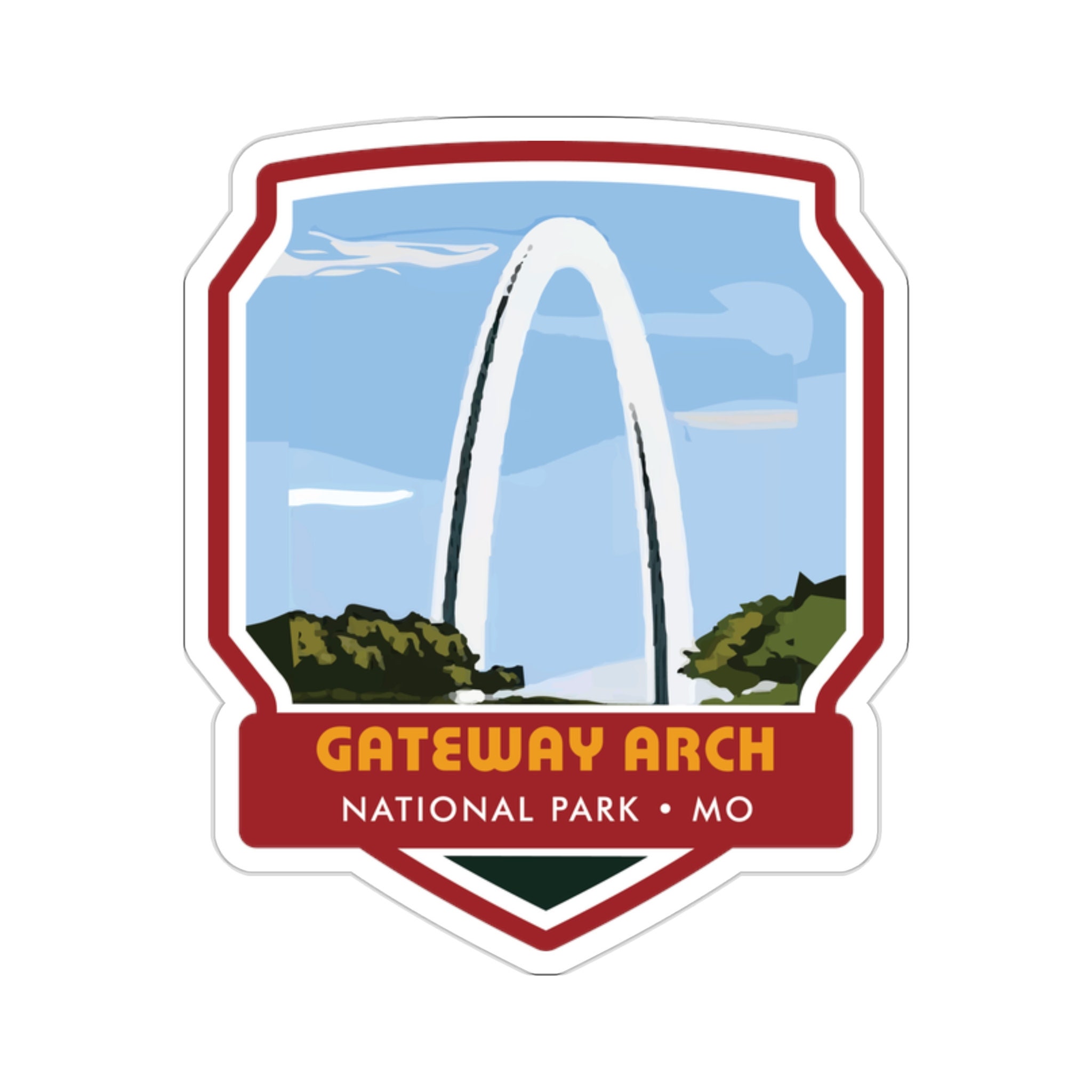 Experience the Iconic Gateway Arch National Park with our Striking Sticker! - 5 Sizes