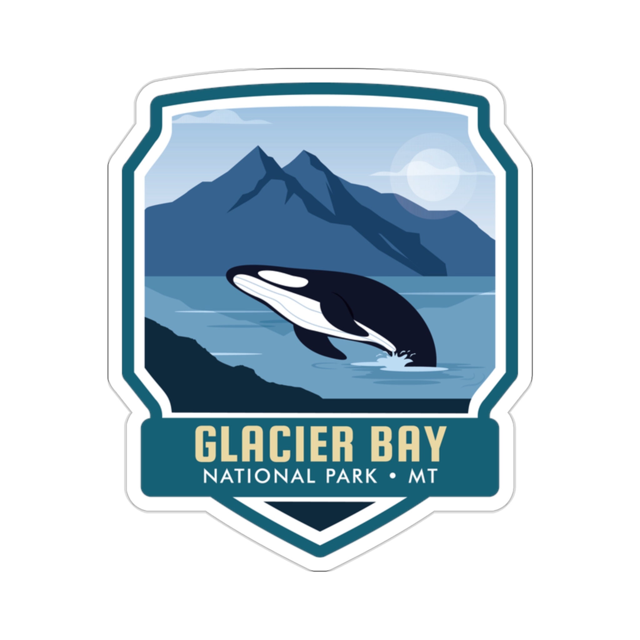 Embrace the Serenity of Glacier Bay National Park with our Stunning Sticker! - 5 Sizes