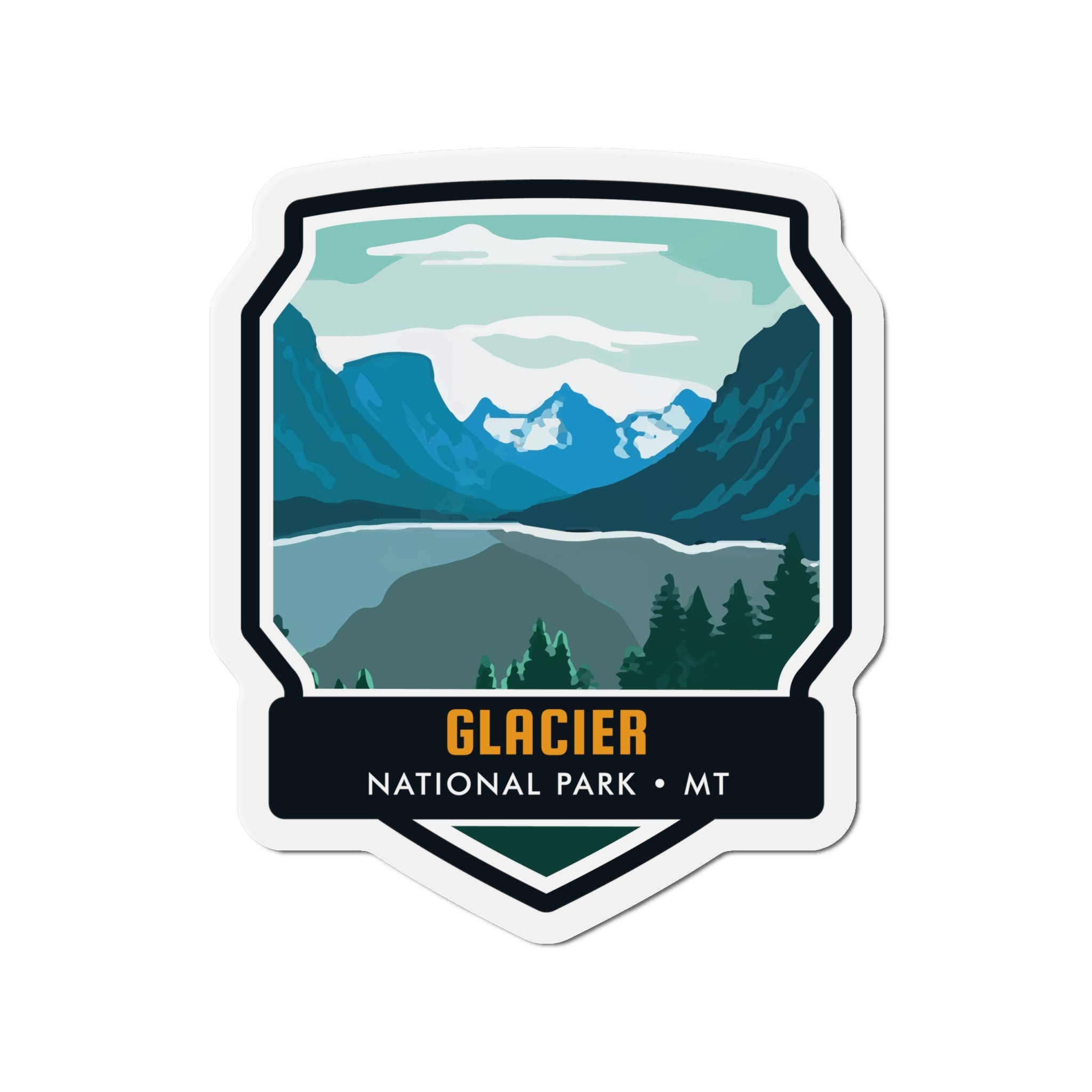 Embrace the Majesty of Glacier National Park with our Striking Magnet! - 5 Sizes