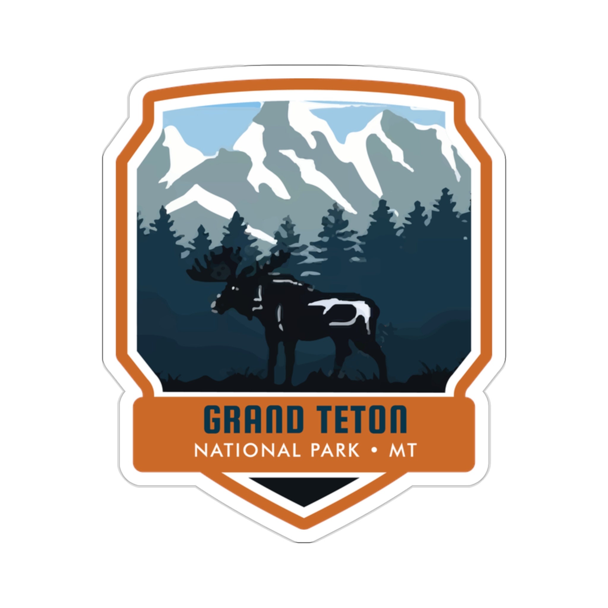Embrace the Beauty of Grand Teton National Park with our Stunning Sticker! - 5 Sizes