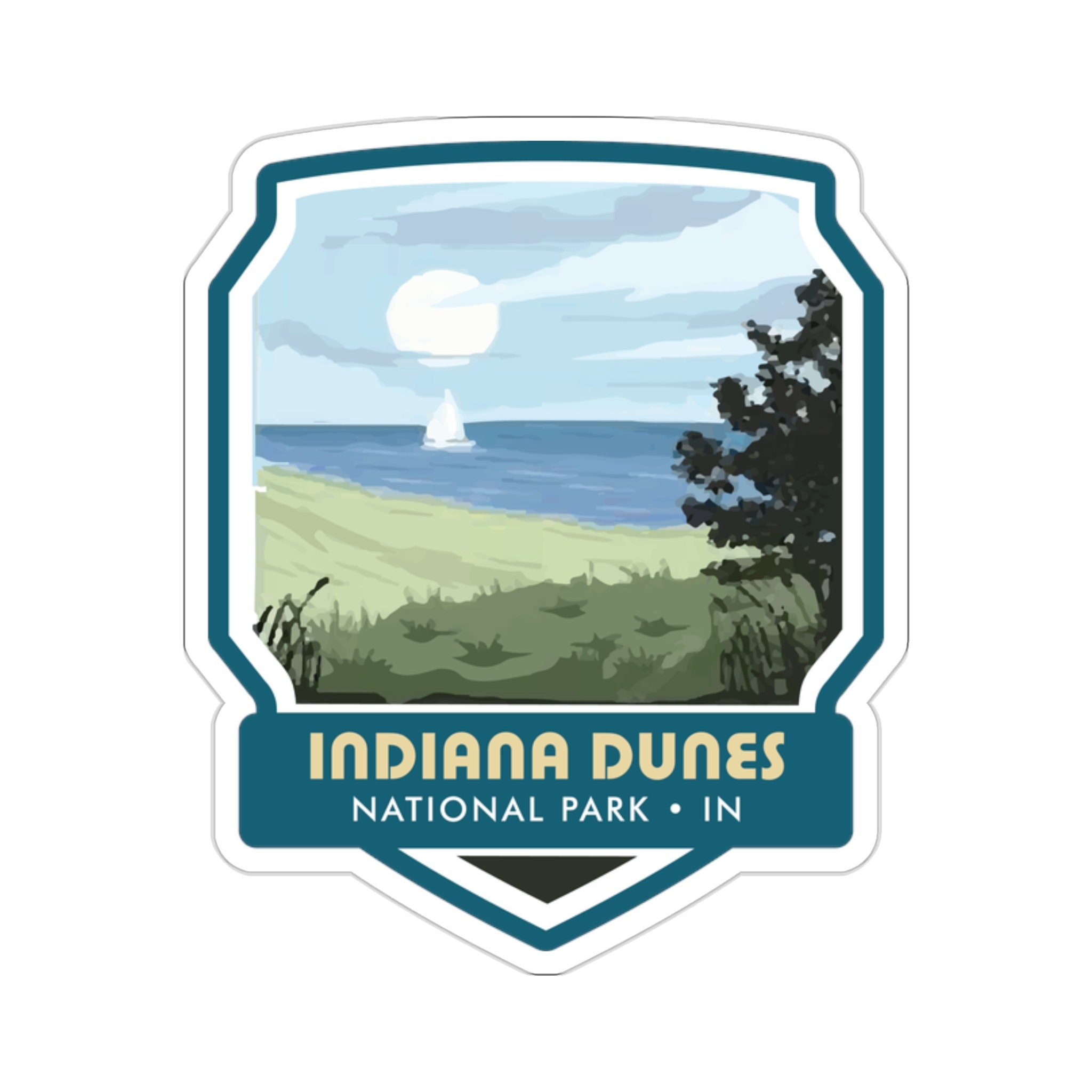 Experience the Beauty of Indiana Dunes National Park with our Captivating Sticker! - 5 Sizes