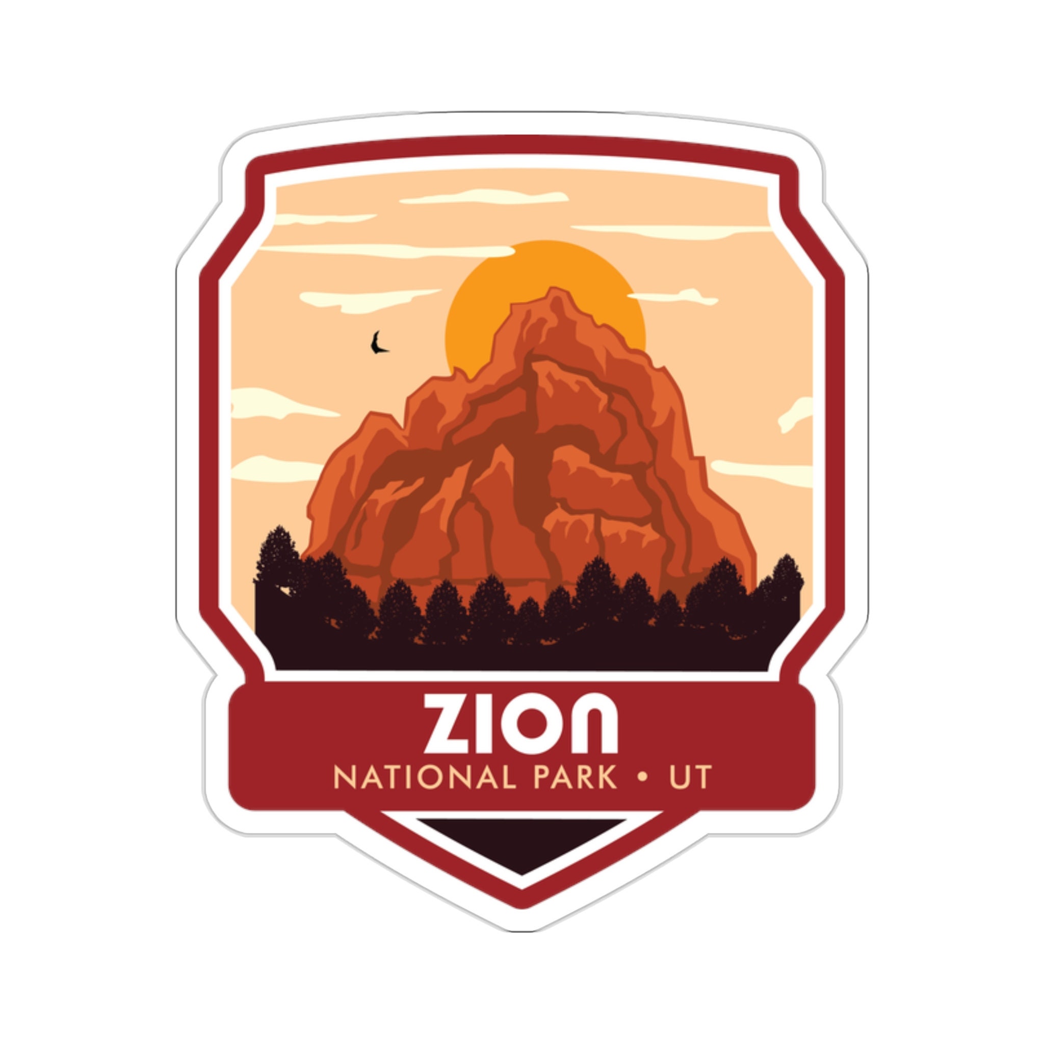 Experience the Majesty of Zion National Park with Our Breathtaking Sticker! - 5 Sizes