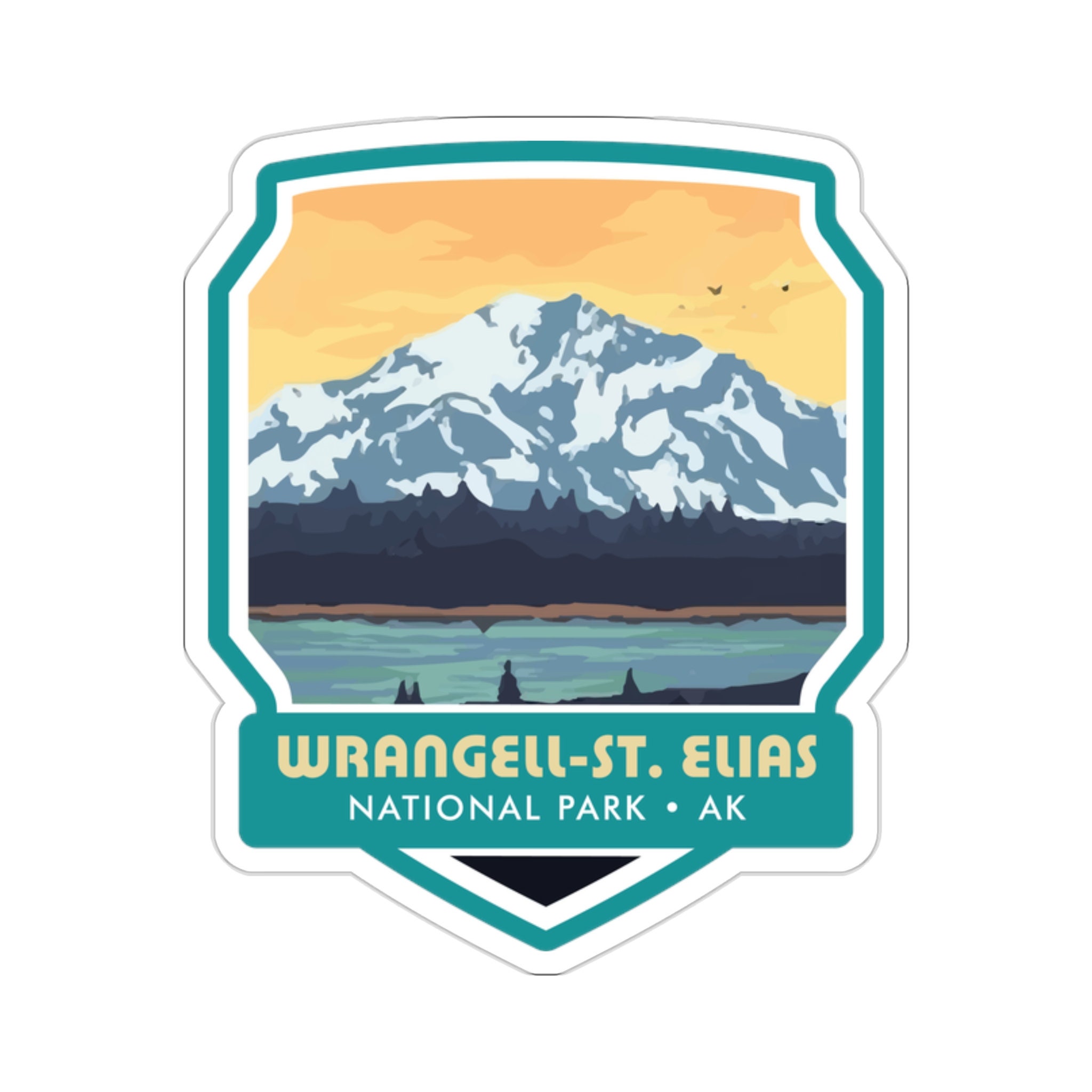 Immerse Yourself in the Majesty of Wrangell-St. Elias National Park with Our Stunning Sticker! - 5 Sizes