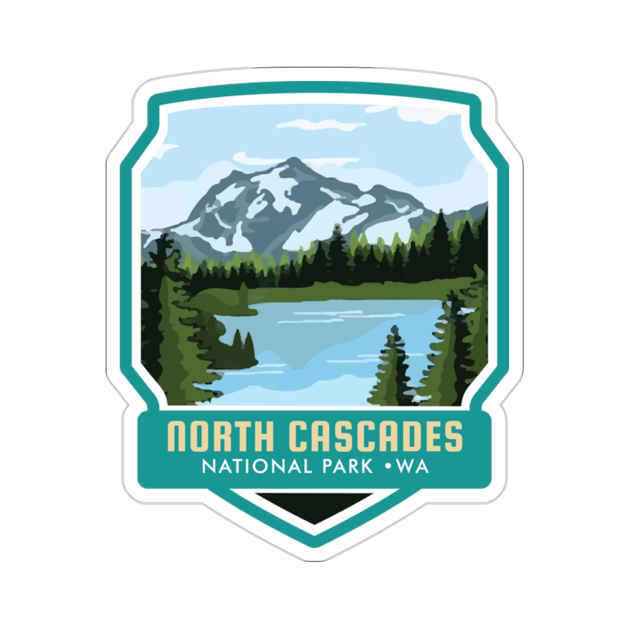 Embrace the Untamed Beauty of North Cascades National Park with Our Exquisite Sticker! - 5 Sizes