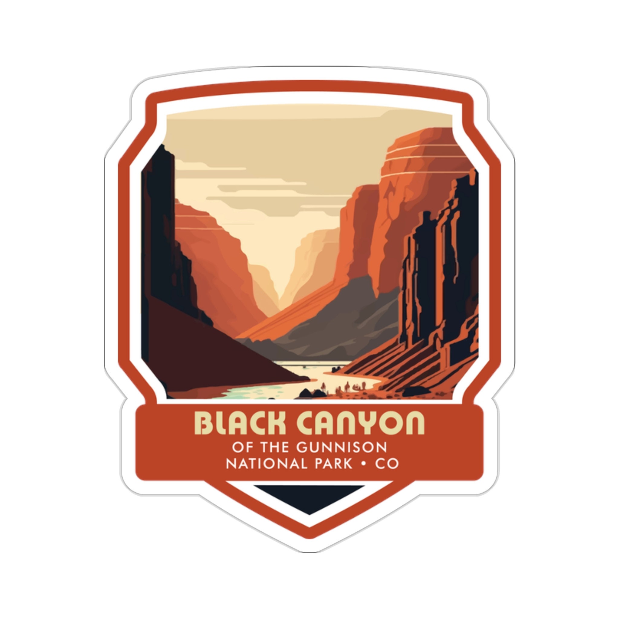 Experience the Majesty of Black Canyon of the Gunnison National Park with our Striking Sticker!