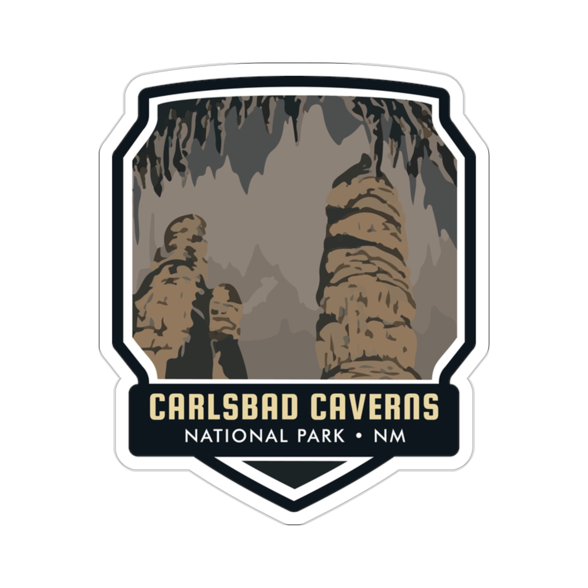 Discover the Magic of Carlsbad Caverns National Park with our Enchanting Sticker! - 5 Sizes