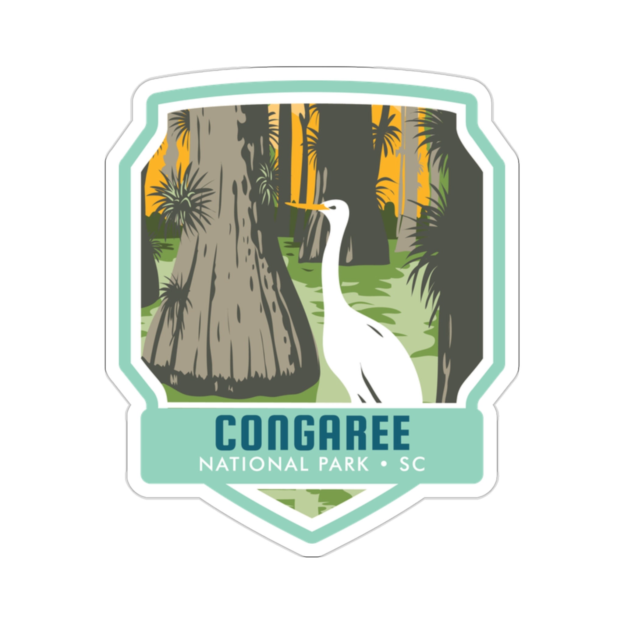 Immerse Yourself in the Splendor of Congaree National Park with our Nature-inspired Sticker! - 5 Sizes