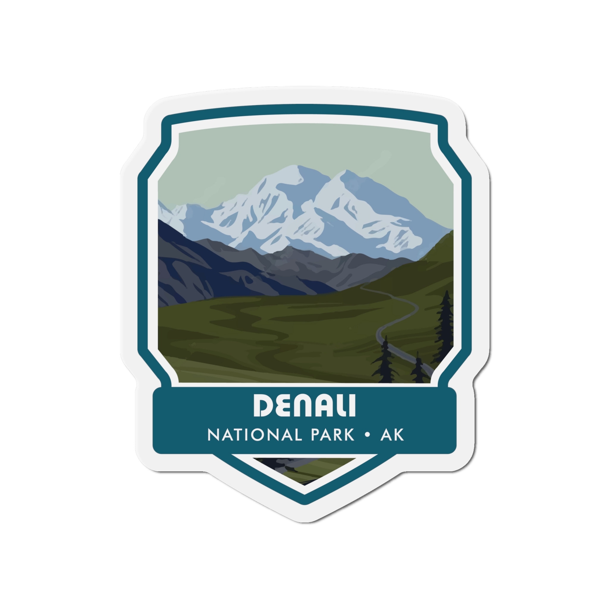 Explore the Majestic Beauty of Denali National Park with our Captivating Magnet! - 5 Sizes
