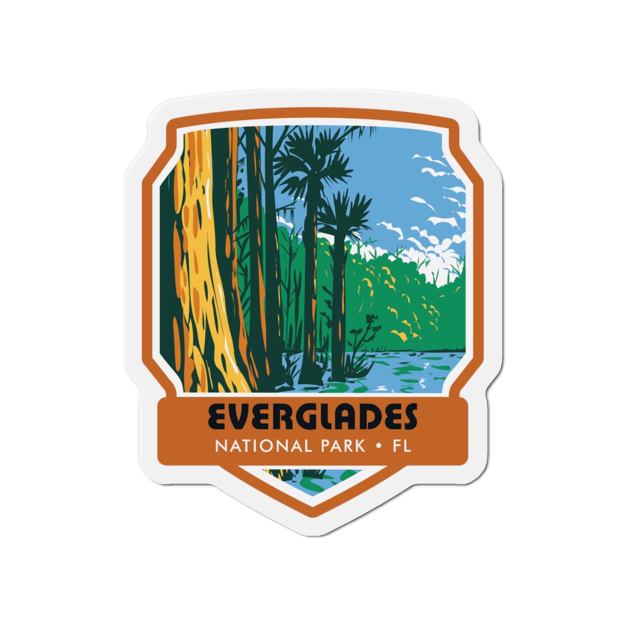 Embrace the Untamed Wilderness of Everglades National Park with our Captivating Magnet! - 5 Sizes
