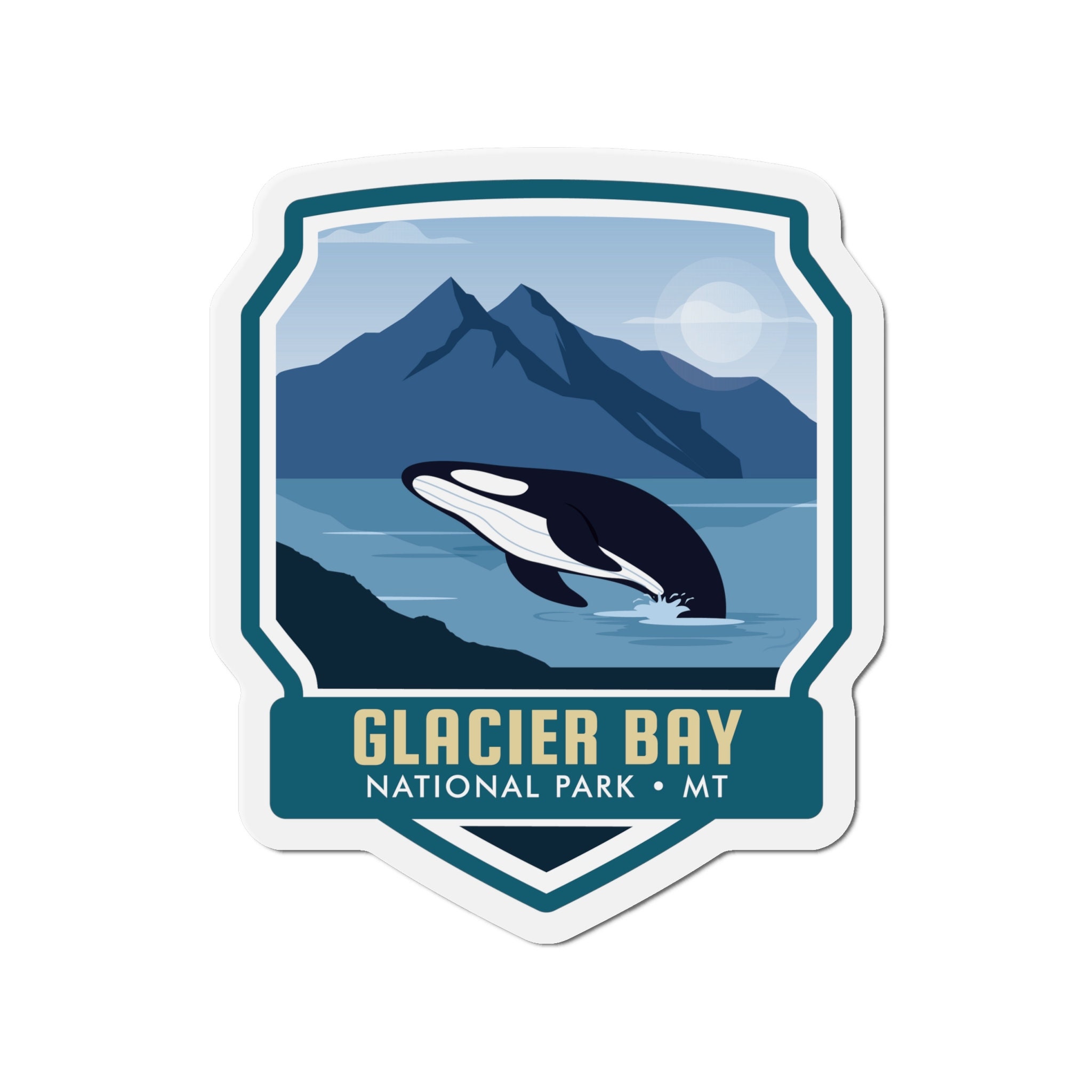 Embrace the Serenity of Glacier Bay National Park with our Stunning Magnet! - 5 Sizes