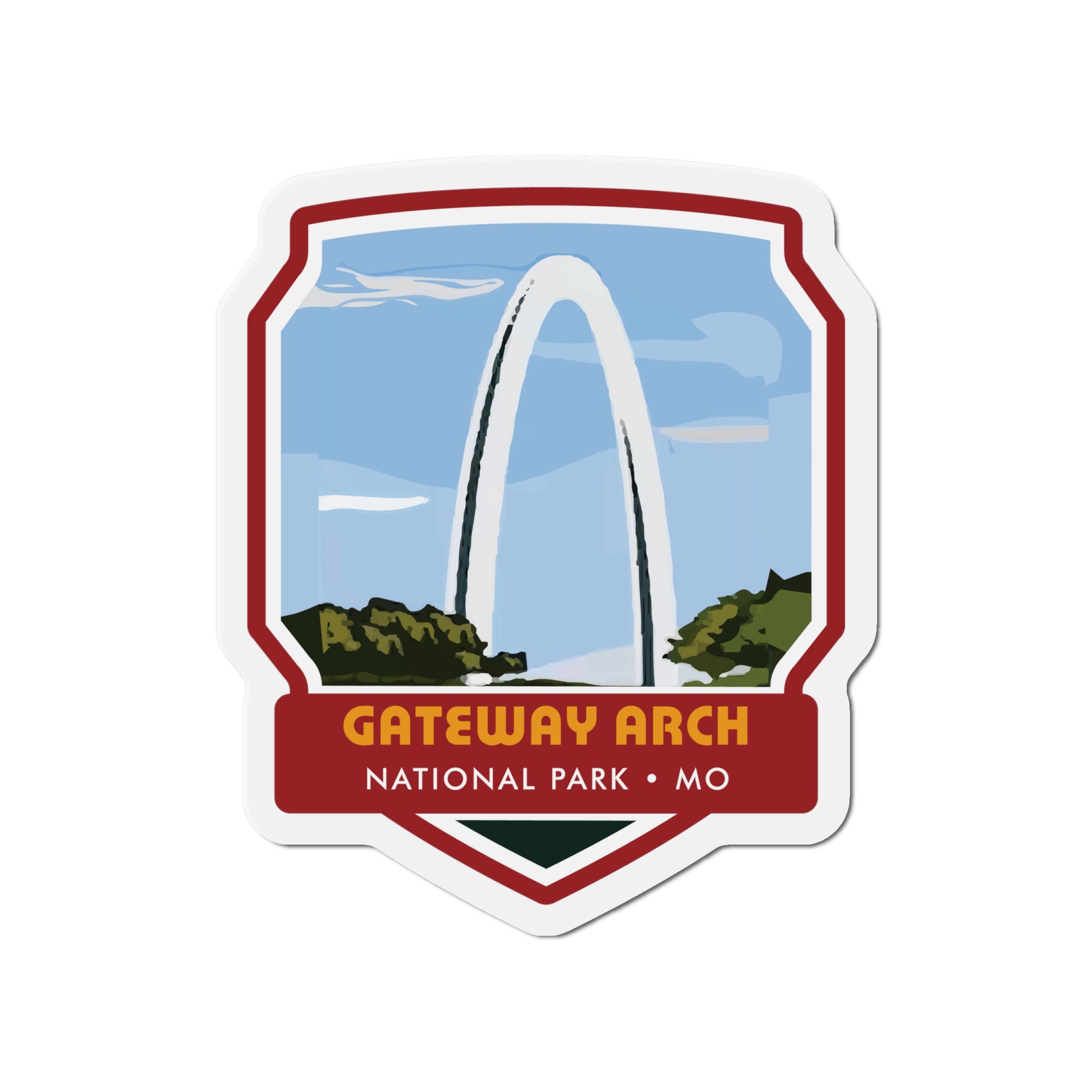 Experience the Iconic Gateway Arch National Park with our Striking Magnet! 5 Sizes