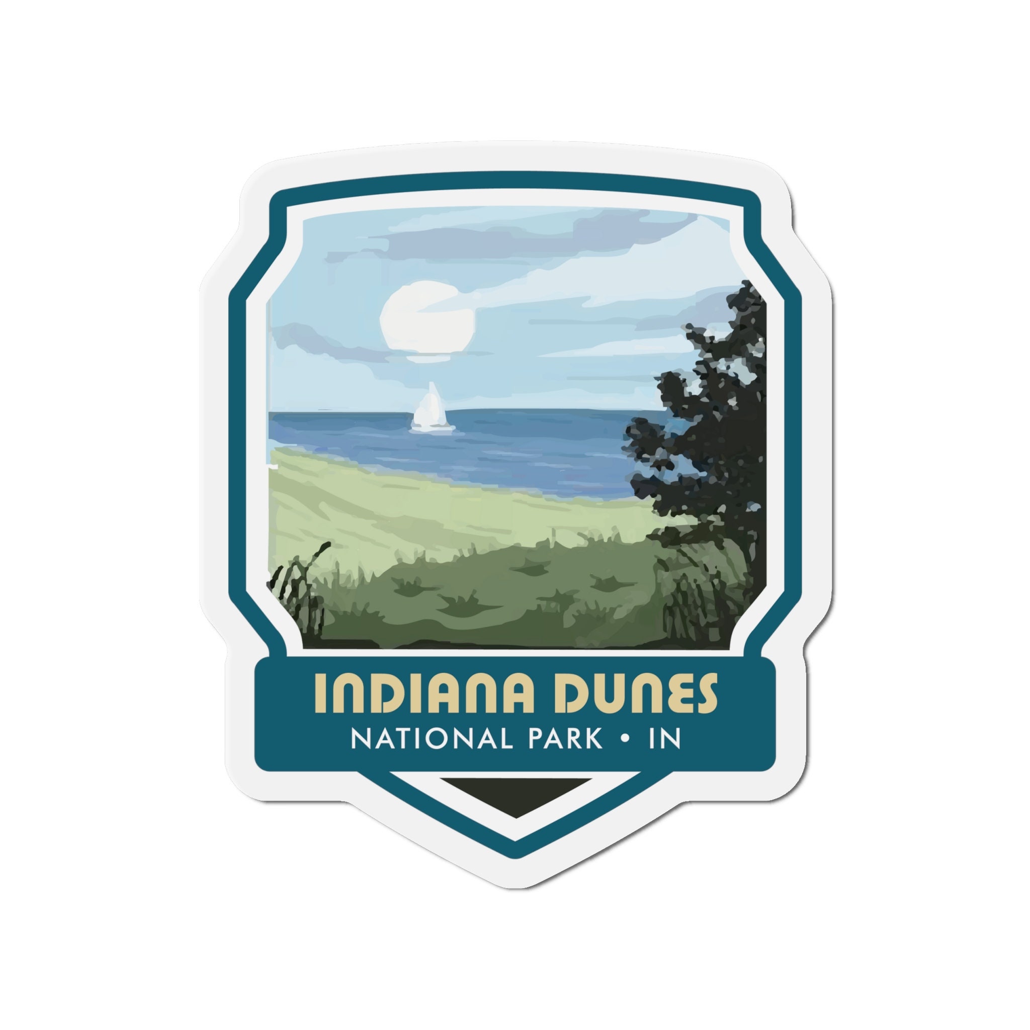 Bring the Beauty of Indiana Dunes National Park to Your Magnetic Surfaces with our Captivating Magnet!