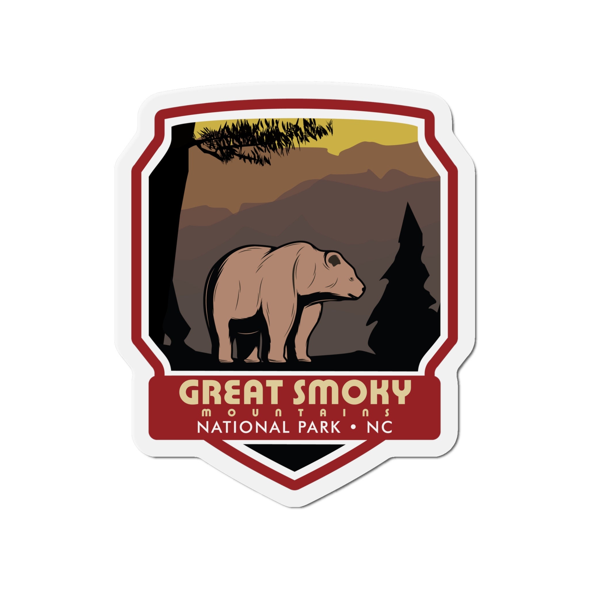 Bring the Majesty of Great Smoky Mountains National Park to Your Magnetic Spaces with our Captivating Magnet! - 5 Sizes