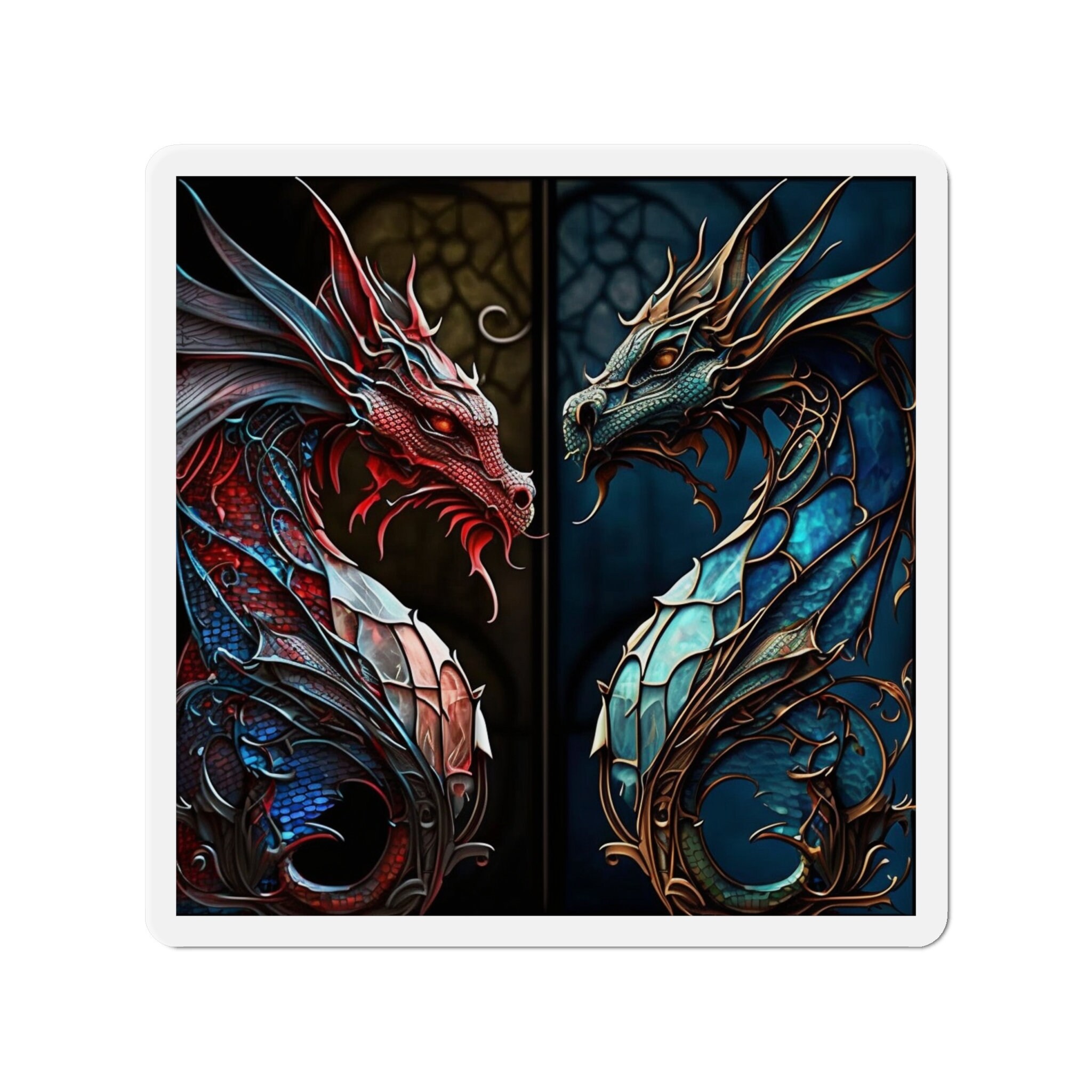 Enchanted Dragon Magnet - Awaken the Magic and Embrace the Power! Let Dragons Bring Mystical Wonder to Your Magnetic Surfaces - 5 Sizes