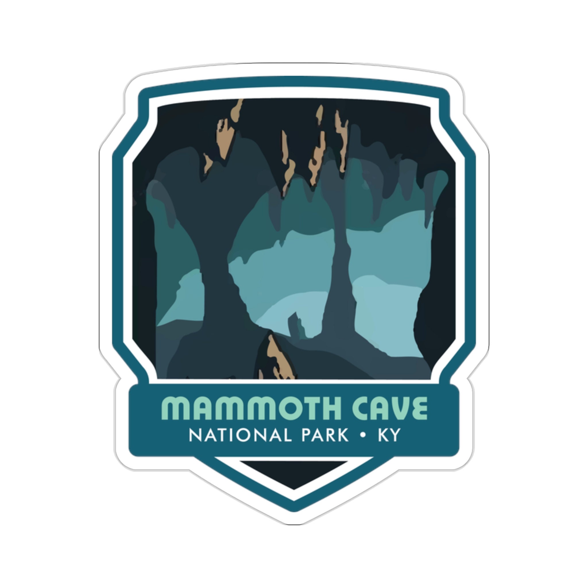 Discover the Wonders of Mammoth Cave National Park with Our Enchanting Sticker! - 5 Sizes